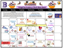October Activities Calendar 